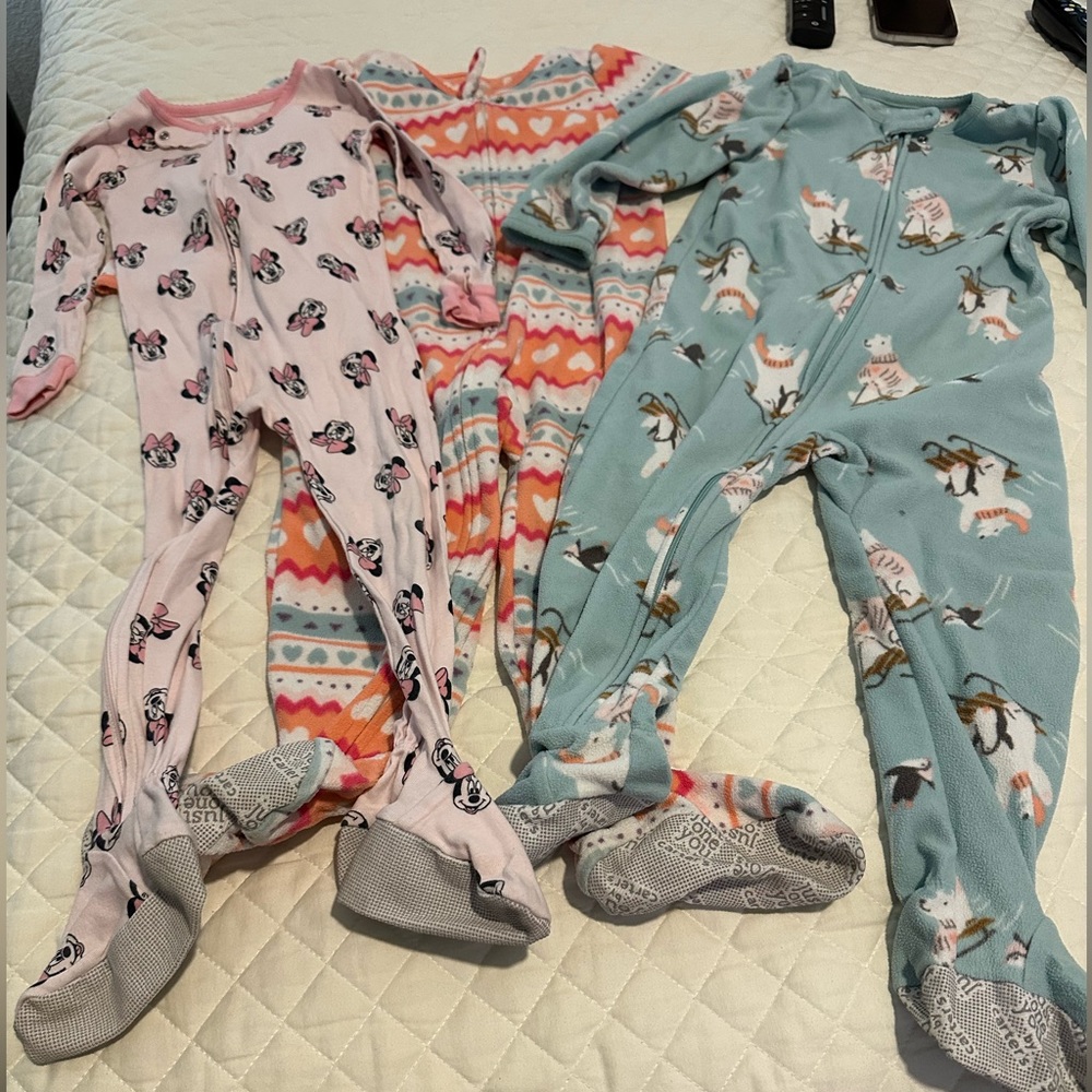 Toddler girl footsie pajamas